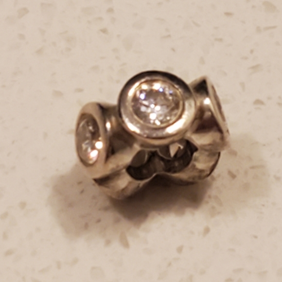 Pandora Jewelry - PANDORA Lights Sterling Silver Spacer Charm With Clear Zirconia RETIRED S925 ALE